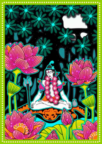 GundicaArt india yoga glitter meditation GIF