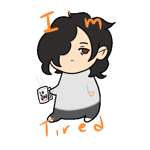 Tired Sticker