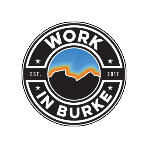 Work in Burke Sticker