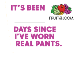 Fruit Sweatpants Sticker by fruitoftheloom
