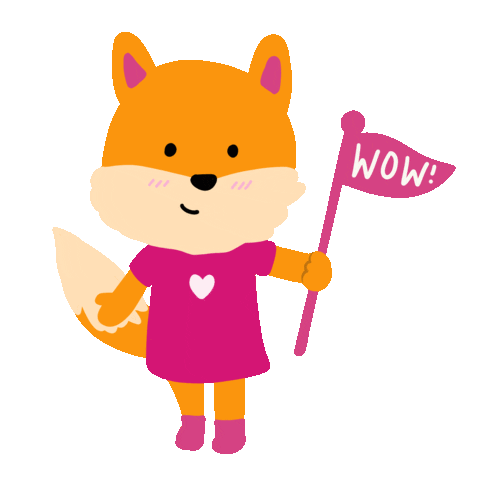 Pink Flag Wow Sticker