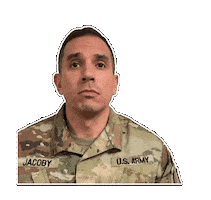 Surprised Army Guard Sticker