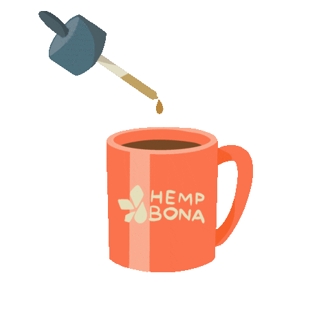 Coffee Morning Sticker by HEMPBONA | CBD | slovenská BIO farma
