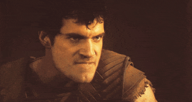 into an infinite number of how pretty is his angry face GIF
