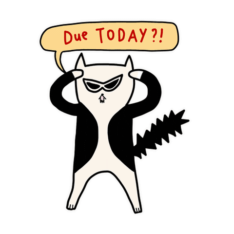 Stressed Tuxedo Cat Sticker by Rocketpong