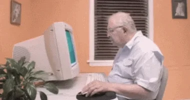  funny man old technology funny gif GIF