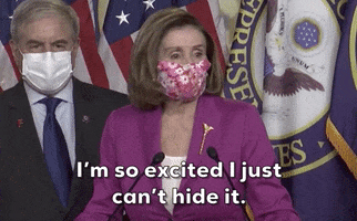 Excited Nancy Pelosi GIF by GIPHY News