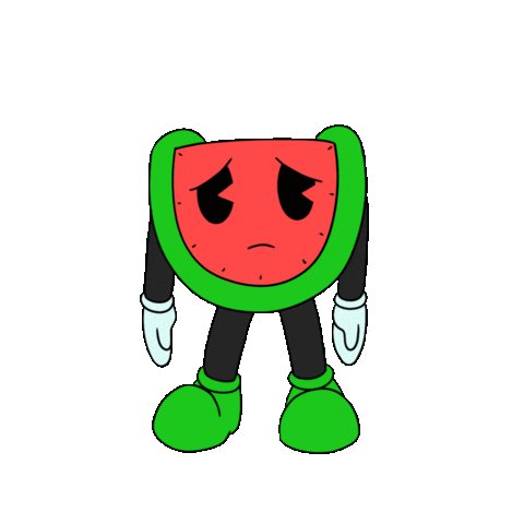 Sad Watermelon Sticker by strangefruitsmusic