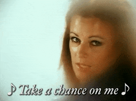 Take A Chance On Me Flirting GIF by ABBA