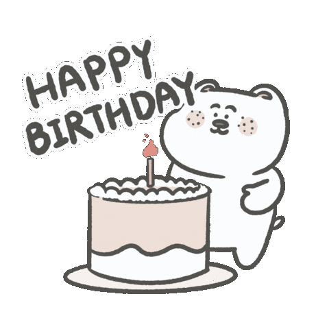 Happy Birthday Dog Sticker