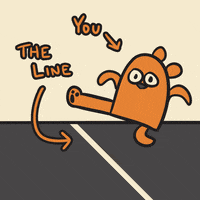 you crossed the line gif