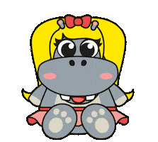 Hippo Sticker by Tiny Minies