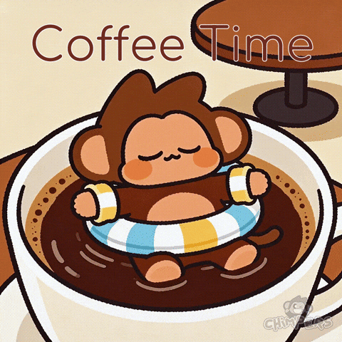 Relaxing Coffee Time GIF by Chimpers
