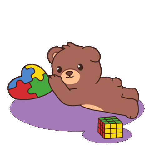 Teddy Bear Rainbow Sticker by BEARISH