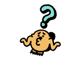 Cartoon gif. An otter bounces back and forth, looking confused. A giant question mark flashes over its head.