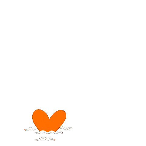 In Love Orange Sticker