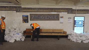 Nyc Subway Bench GIF by MTA