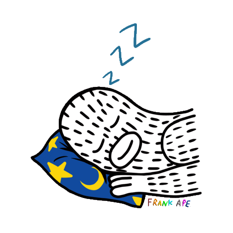 Night Sleeping Sticker by Frank Ape