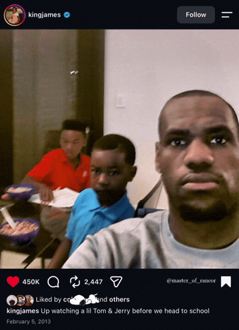 Lebron James Selfie GIF
