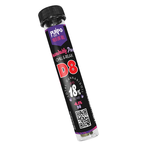 D8 Palmleaf Sticker by Purp G CBD