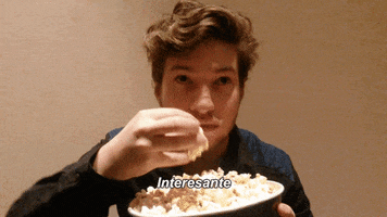 collide eating cinema popcorn cine GIF