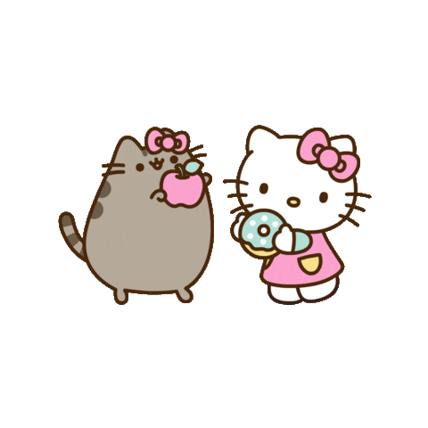 Happy Hello Kitty Sticker by Pusheen for iOS & Android | GIPHY