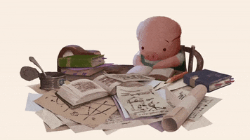 Pig Reading GIF by Tonko House