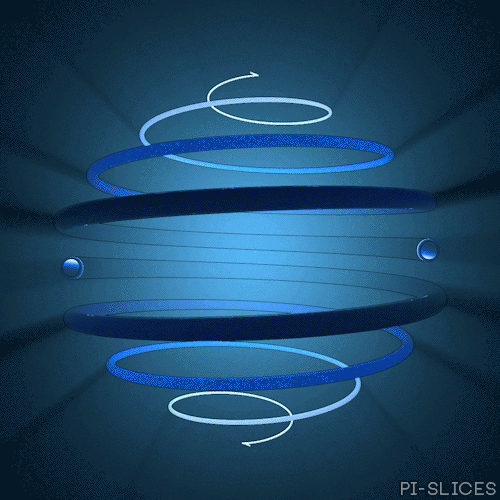 pislices loop trippy 3d blue GIF
