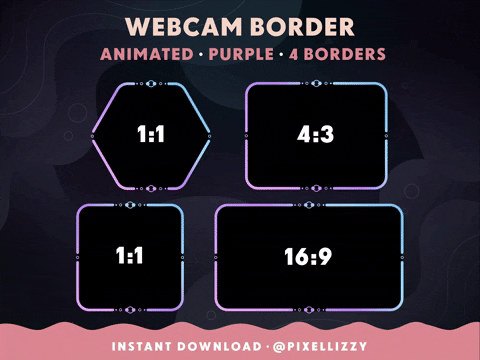 4 Webcam Borders animated 