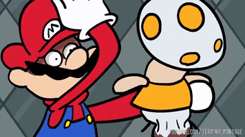 Mario Toad Slap GIF