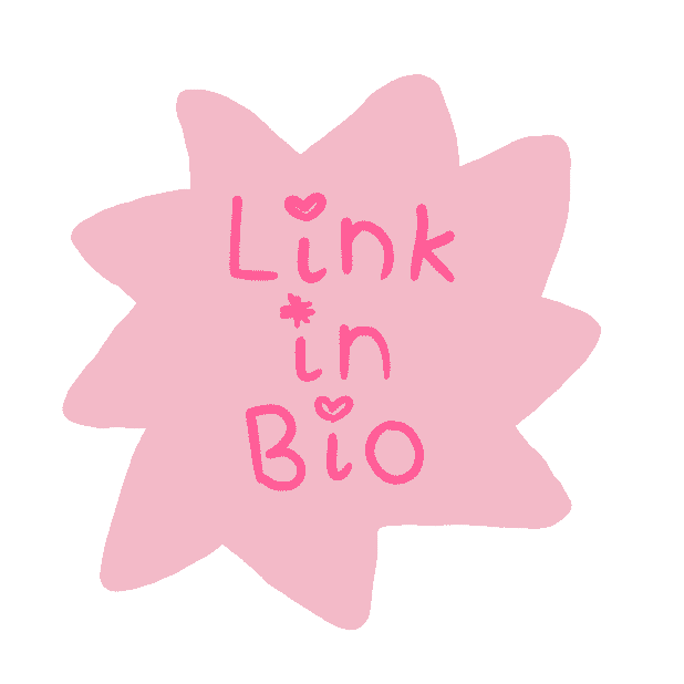 Link In Bio Polly Sticker by Pollygone Illustration