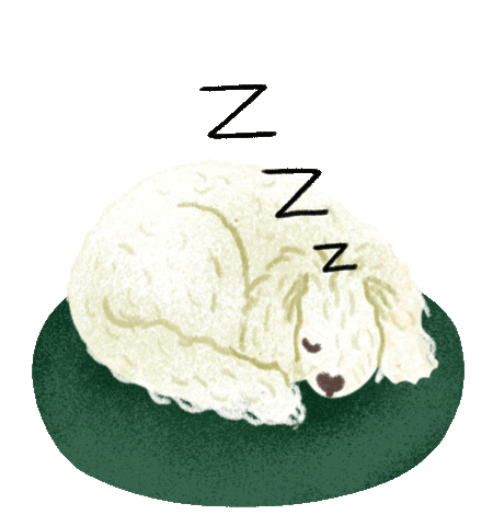 Sleepy Sticker by Trois fois par jour