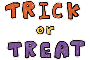 Trick Or Treat Party Sticker