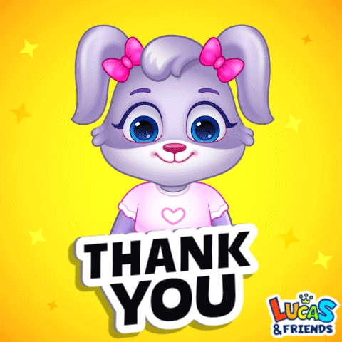 Thank U Love GIF by Lucas and Friends by RV AppStudios