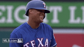 adrian beltre laughs GIF by MLB