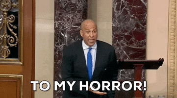 Cory Booker The Horror GIF by GIPHY News