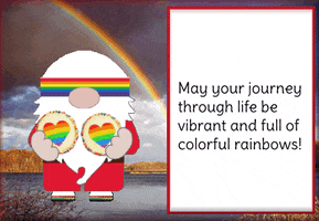 Rainbow Gnome GIF