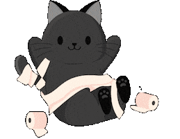 Toilet Paper Cat Sticker