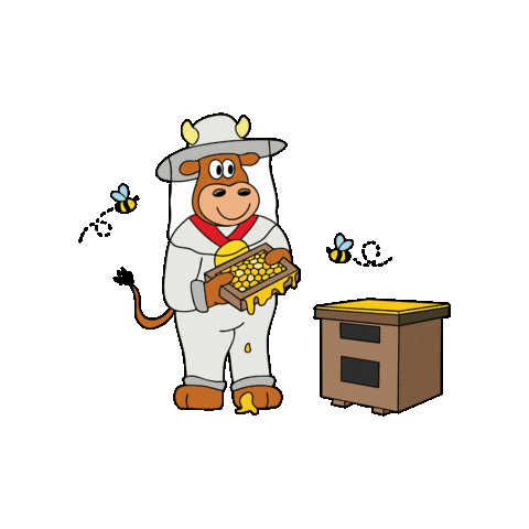 Bauer Kuh Sticker by Bauernhofurlaub.de