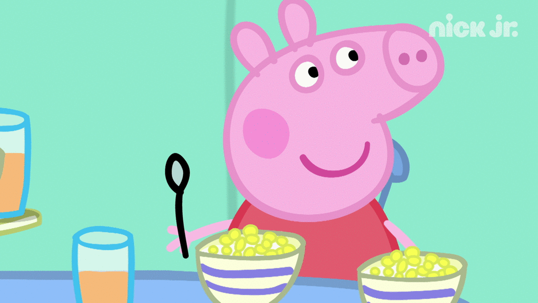 Image result for peppa pig eating gif"