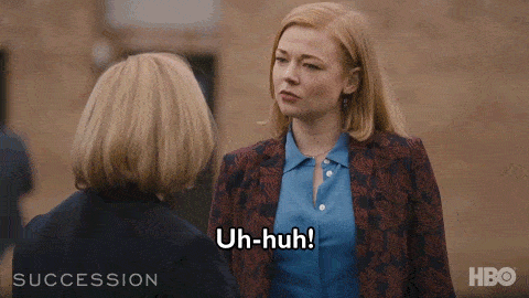 Uh Huh Lol GIF by SuccessionHBO - Find & Share on GIPHY