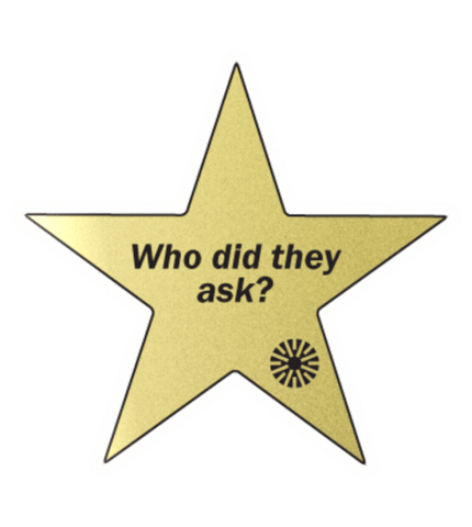 Gold Star Election Sticker by Pew Research Center