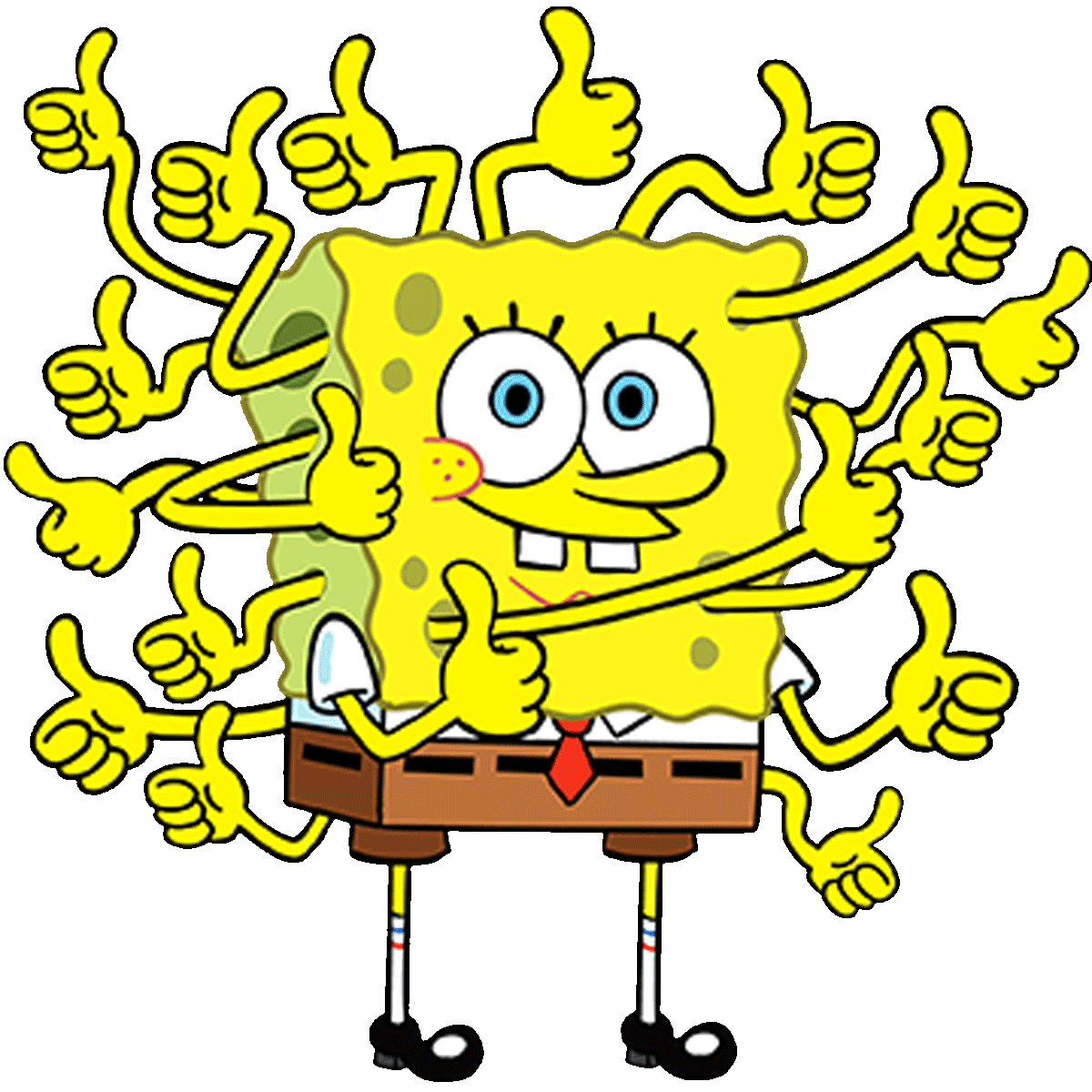 Well Done Thumbs Up Sticker by SpongeBob SquarePants for iOS ...