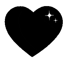 Black Heart Zina Sticker