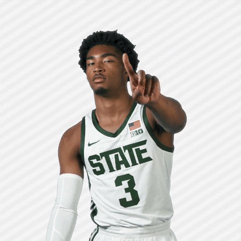 Finger Block GIF by Michigan State Athletics