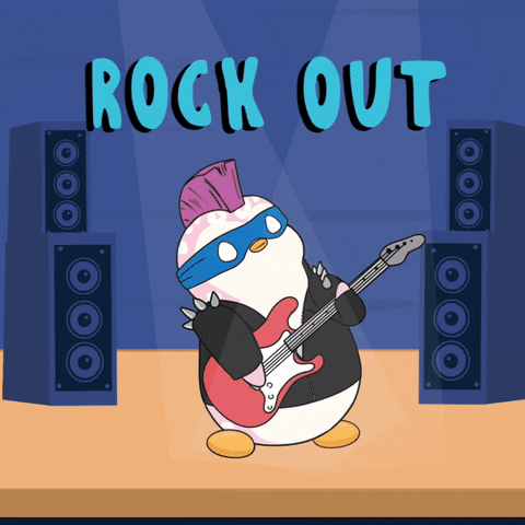 Rock N Roll Good Job GIF by Pudgy Penguins