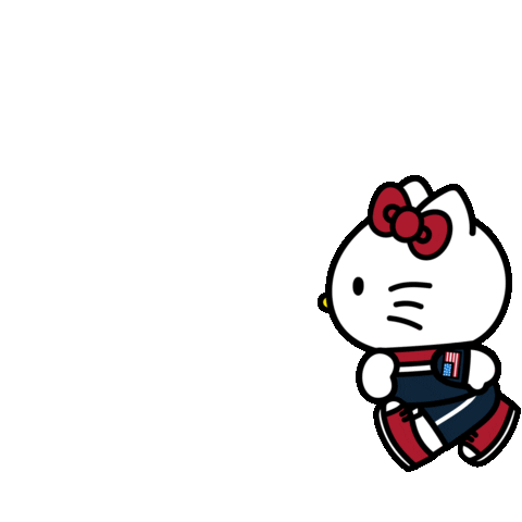 Run Running Sticker by Hello Kitty