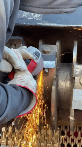 Forestry Sparks Fly GIF by Gyro-Trac