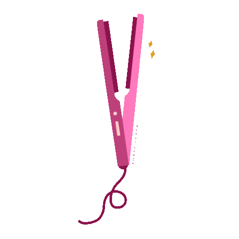 Hair Iron Planchado Sticker by Ponte Guapa