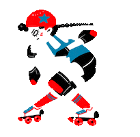 Roller Derby Skate Sticker
